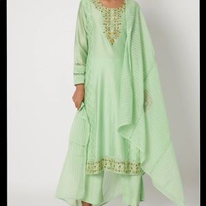 Nadima Saqib Mint Green Embroidered Kurta Set (via Pernia’s Pop-Up Shop)